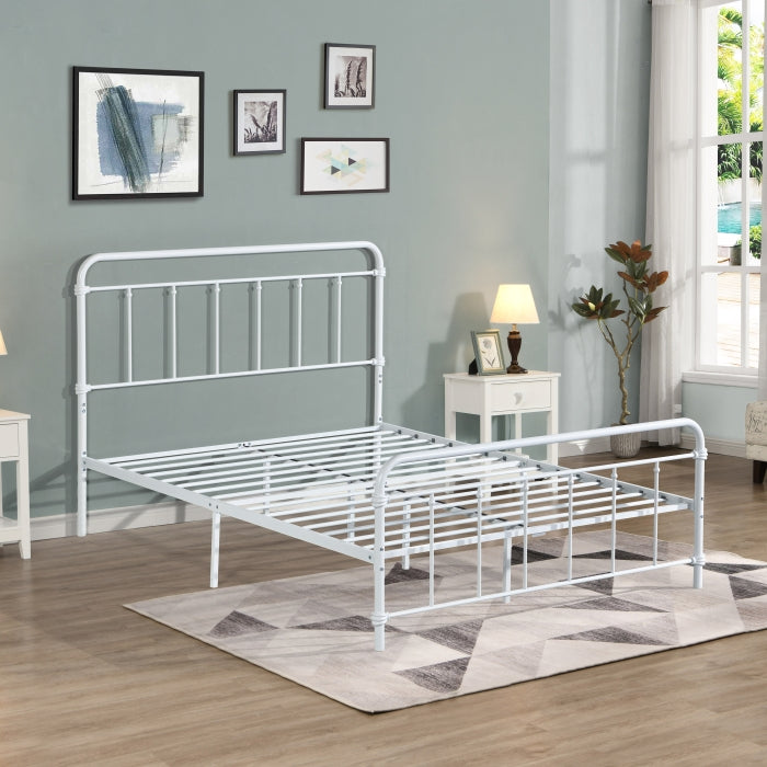 Brand New White Metal Platform Bed (Full or Queen)