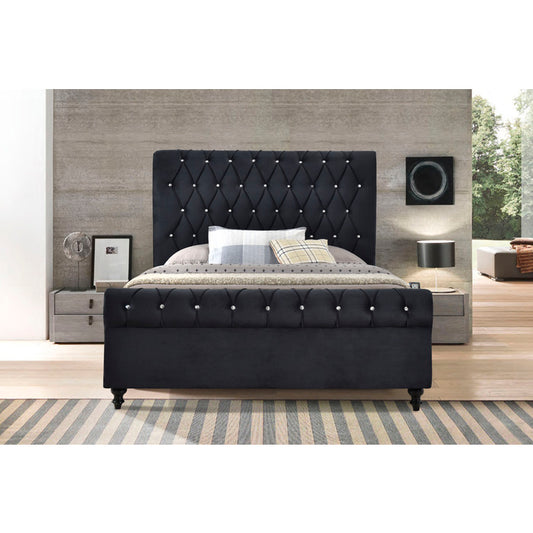 Brand New Velvet Platform Bed (3 Sizes) (3 Colors)