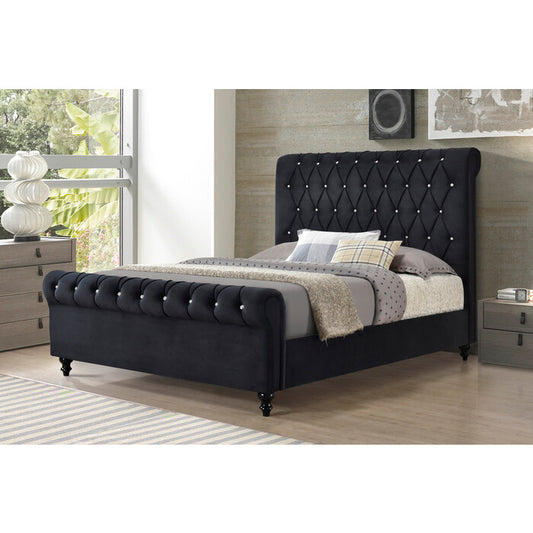 Brand New Velvet Platform Bed (3 Sizes) (3 Colors)