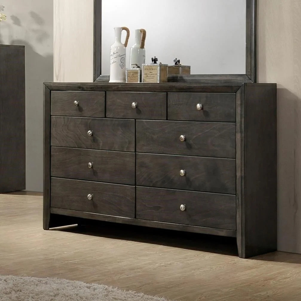 Brand New Grey Dresser (Optional Mirror)