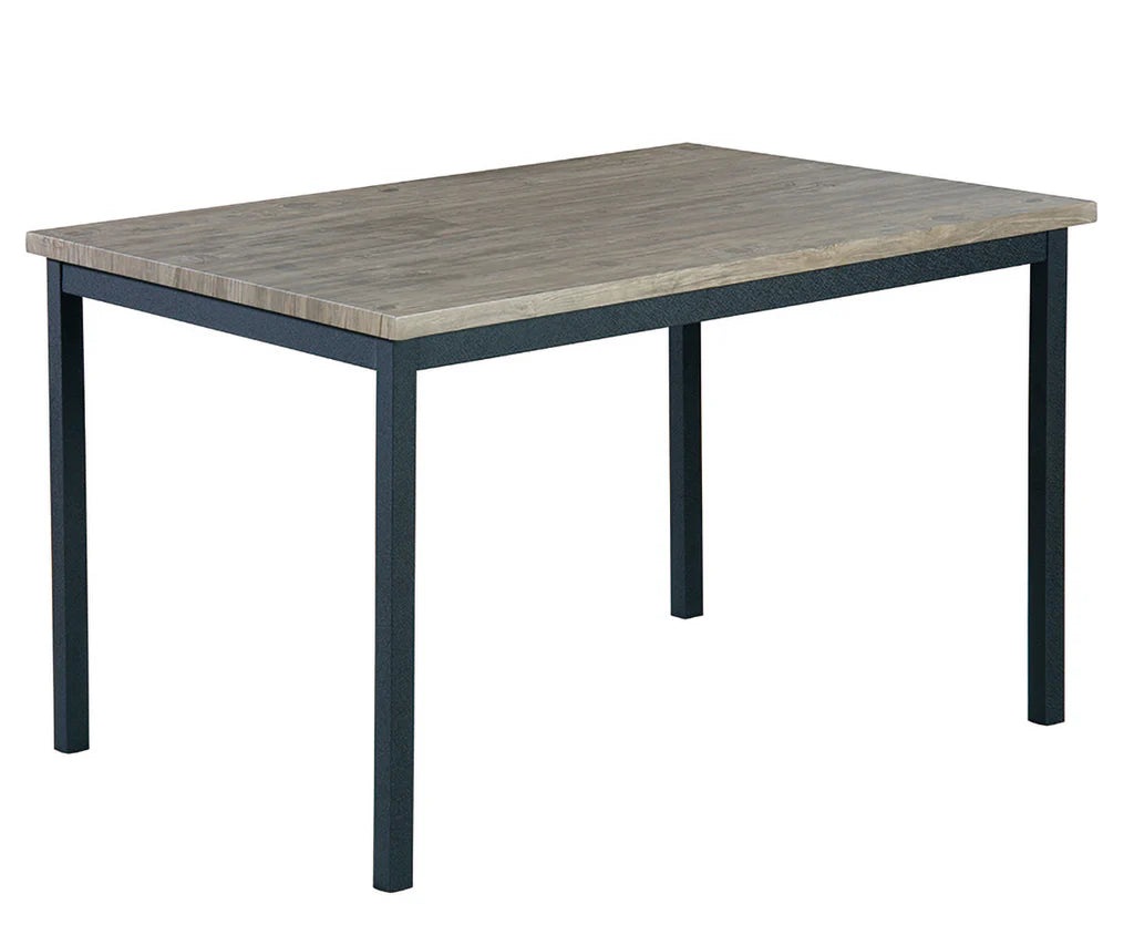 Brand New Wood Top Table & 4 Chairs Set.