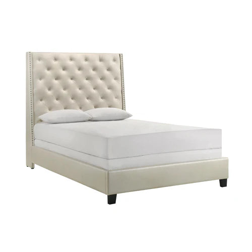 Brand New King Size Pearl White Bed