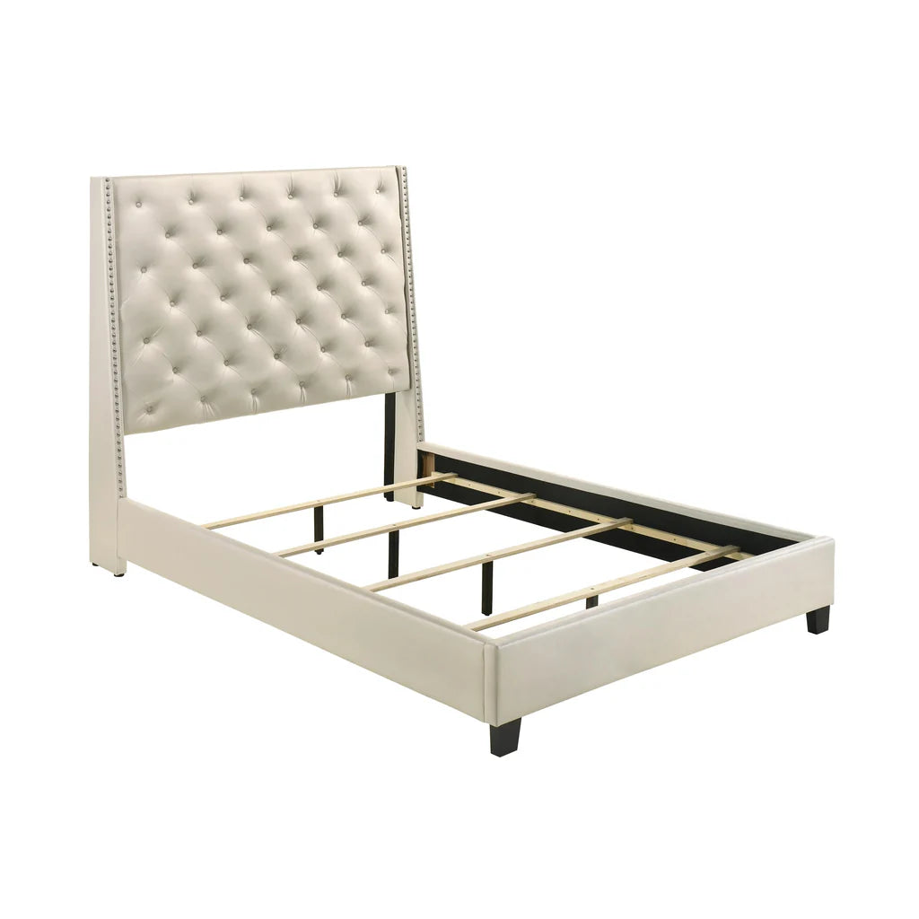 Brand New King Size Pearl White Bed