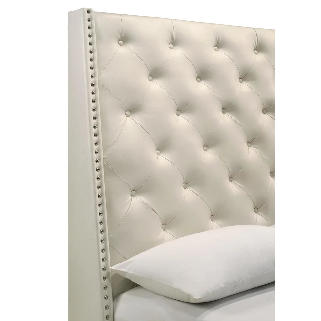 Brand New King Size Pearl White Bed