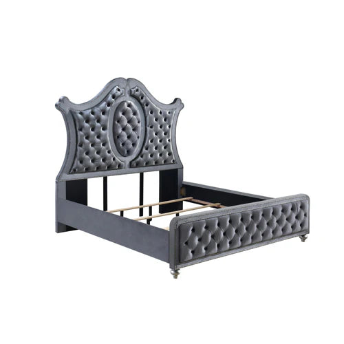 Cameo Glam Upholstered Bed with Wing Headboard (Queen or King)