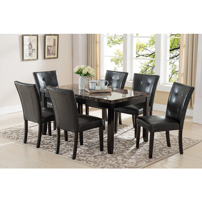 Brand New 7pc Faux Marble Dining Set (Table, 6-Chairs)