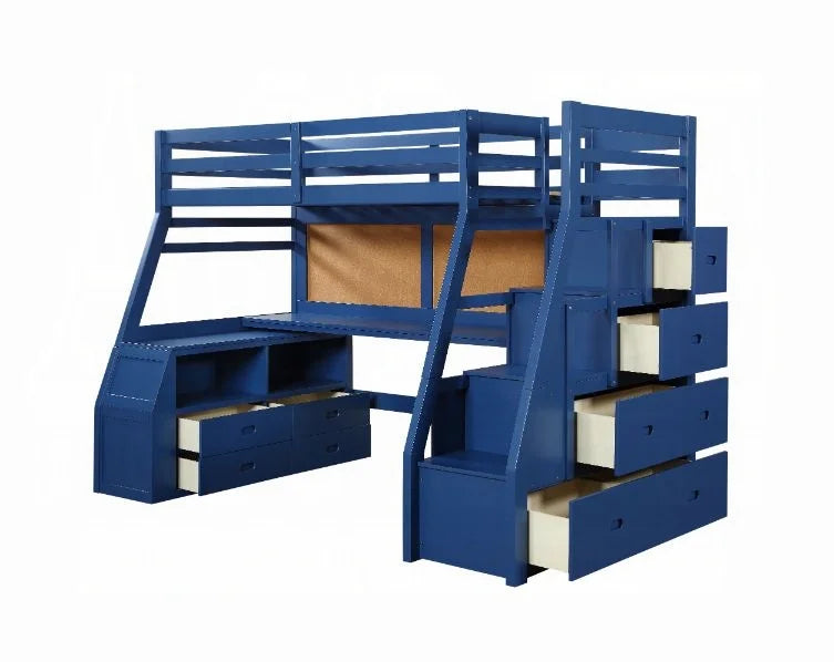 Brand New Navy Blue Twin Loft Bed W/Storage