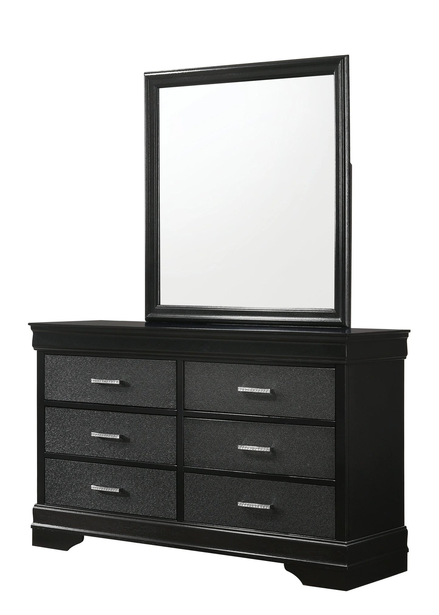 Brand New Black 6 Drawer Dresser (Optional Mirror)
