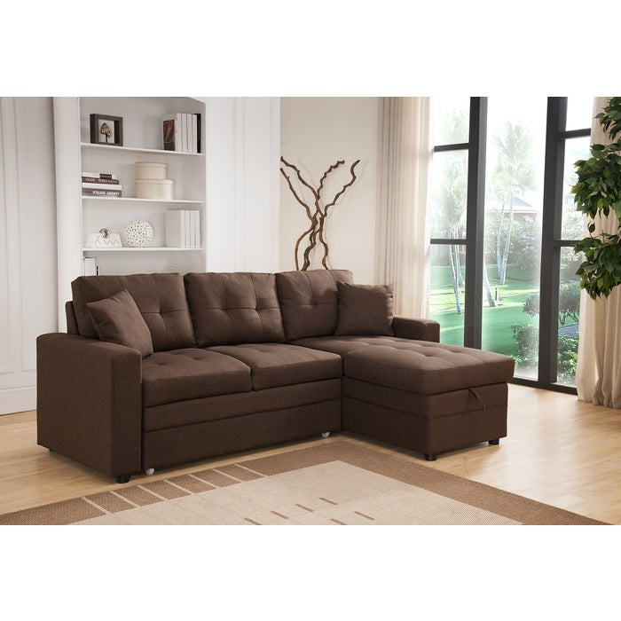 Brand New Sectional With Pull out Bed & Storage (3 Colors)