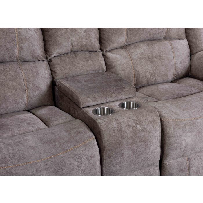 Brand New Velvet Power USB Recliners Loveseat w/ Stitching Design (2 Colors)