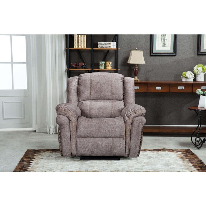 Brand New Fabric USB Power Recliner with Pillow Top Chair with Stitching & Nail Heads Design (2 Colors)