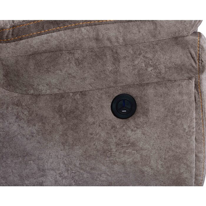 Brand New Velvet Power USB Recliners Loveseat w/ Stitching Design (2 Colors)