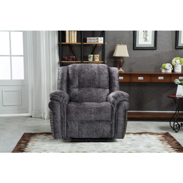 Brand New Fabric USB Power Recliner with Pillow Top Chair with Stitching & Nail Heads Design (2 Colors)