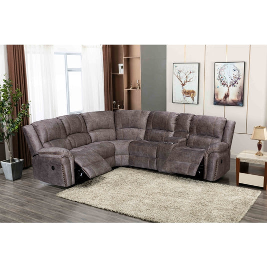 Brand New Fabric POWER Sectional w/USB (2 Colors)