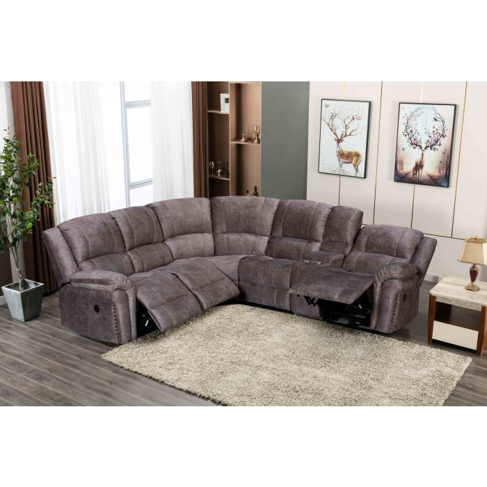 Brand New Fabric POWER Sectional w/USB (2 Colors)