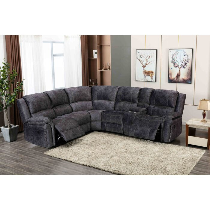 Brand New Fabric POWER Sectional w/USB (2 Colors)