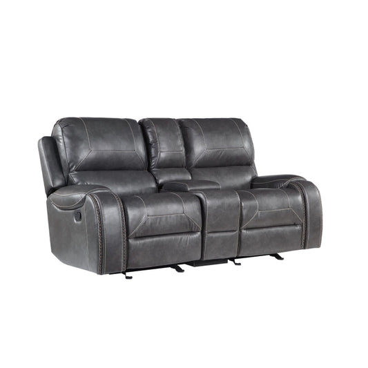 Brand New Manual Recliner + Rocking Loveseat w/ Console + USB + 1 Outlet (Brown or Grey)