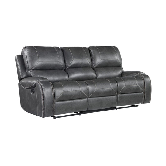 Brand New Manual Recliner Sofa w/ Drop Down + USB + 2 Outlets (Brown or Grey)