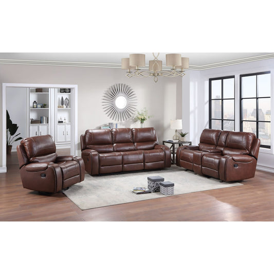 Brand New 3pc Faux Leather Sofa Set w/Nail head (Brown or Grey)