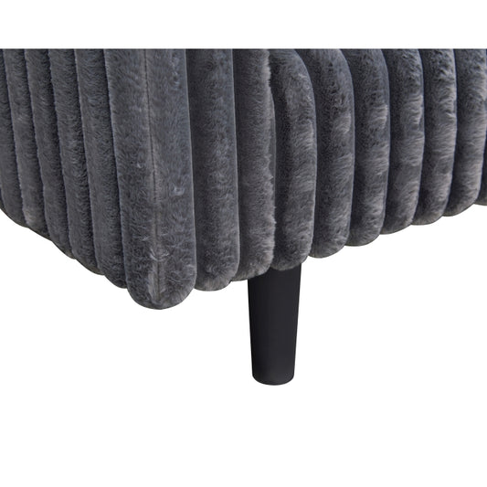 Brand New Jumbo Corduroy Upholstered Reversible Chaise L-Shape Sectional and USB Port (2 Colors)