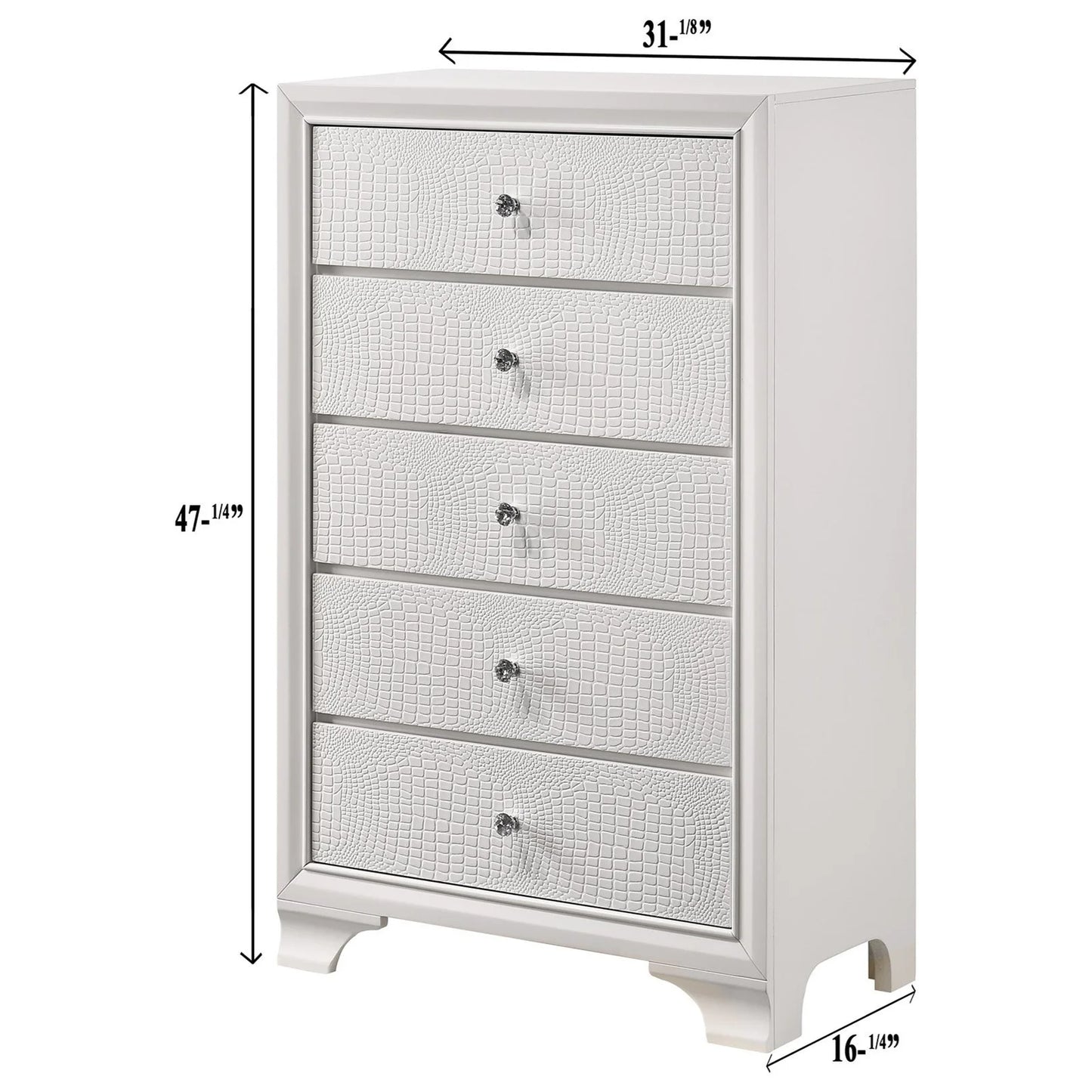 Brand New 4pc White Bedroom Set w/LED Headboard (Queen or King)
