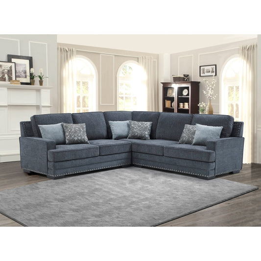Brand New 3pc Sectional with Nail Head Trim (3 Colors)