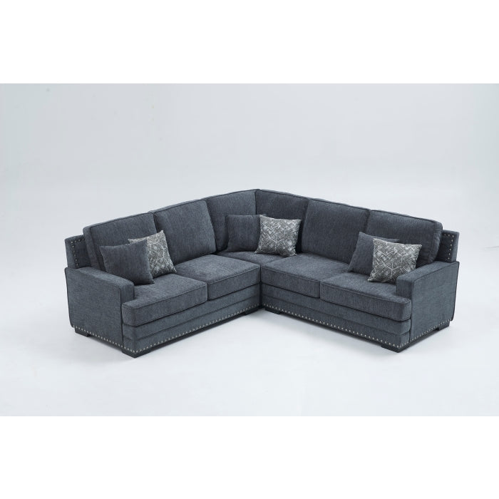 Brand New 3pc Sectional with Nail Head Trim (3 Colors)