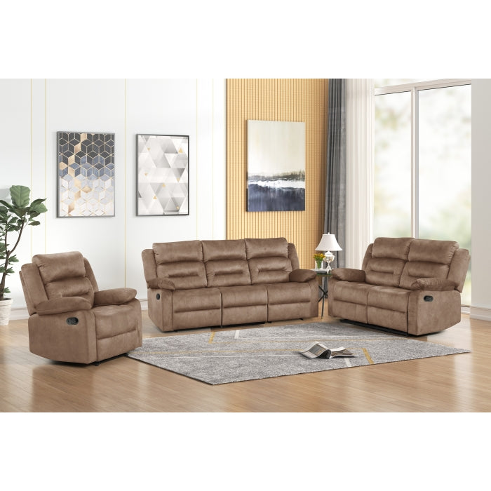 Brand New 3pc Fabric Reclining Sofa Set (3 Colors) Power or Manual