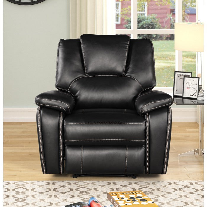 Brand New Black 3pc Bonded Leather Sofa Set