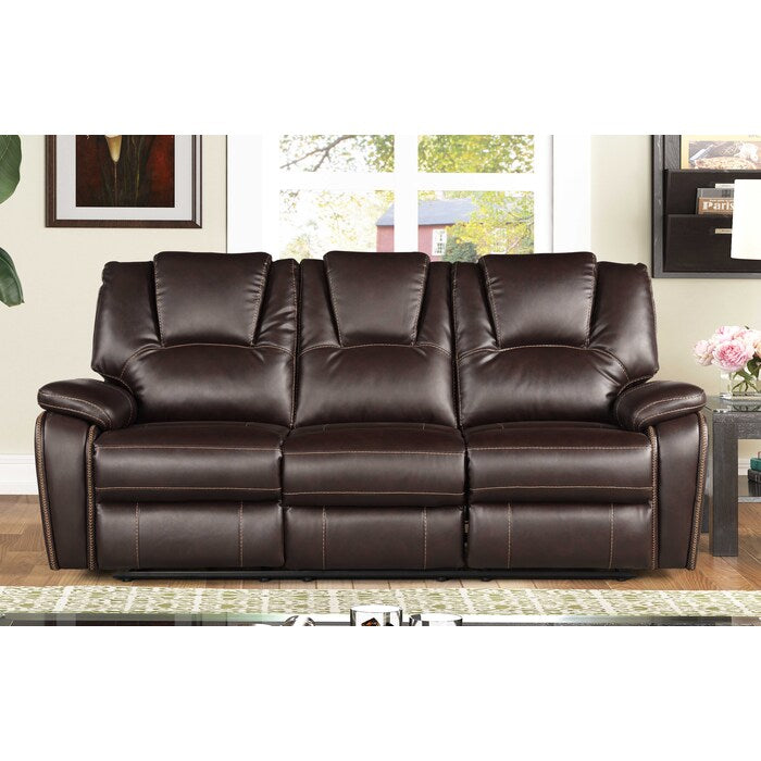 Brand New Manual Recliner Breathable Air Leather Sofa (3 Colors)