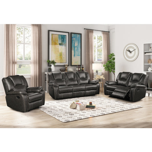 Brand New 3pc Grey Reclining Sofa Set