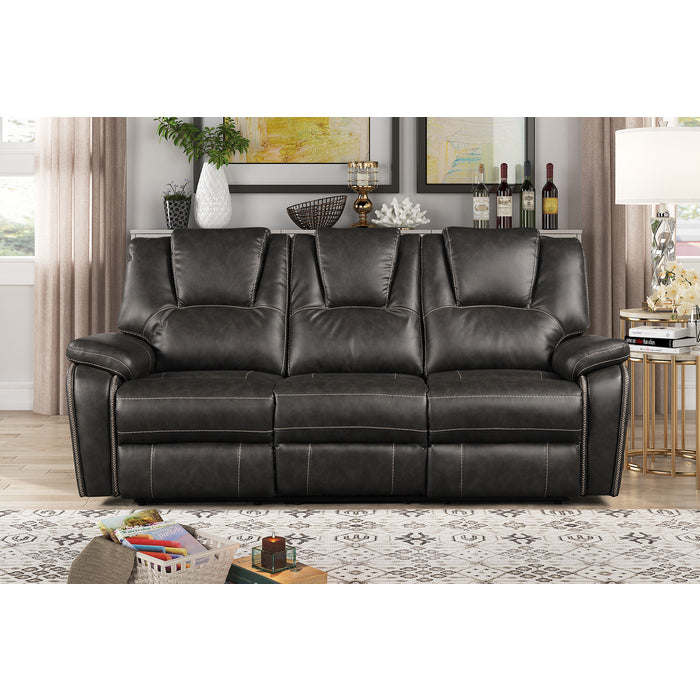 Brand New Manual Recliner Breathable Air Leather Sofa (3 Colors)