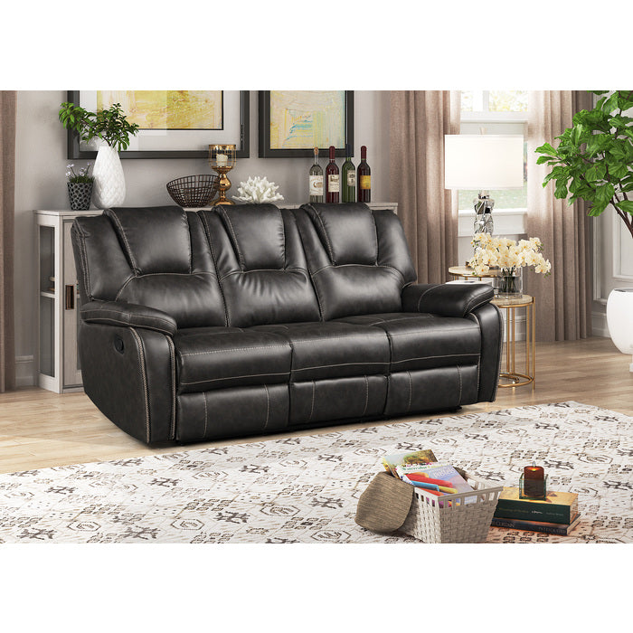 Brand New Manual Recliner Breathable Air Leather Sofa (3 Colors)