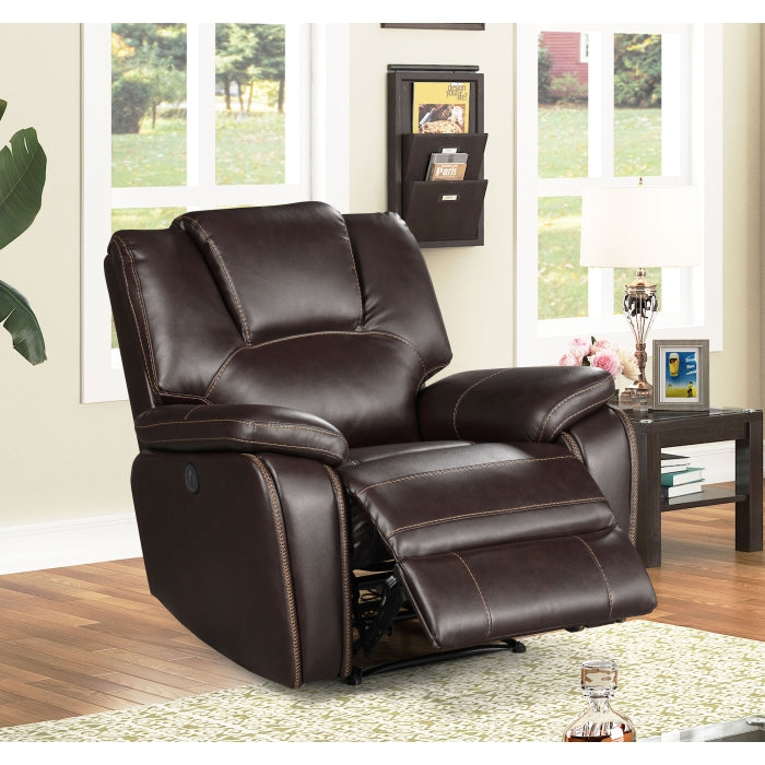 Brand New 3pc Brown POWER Reclining Sofa Set