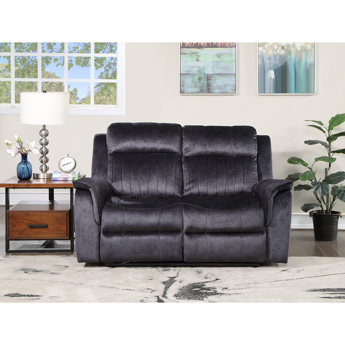 Brand New Fabric Manual Recliners Loveseat (Dark Grey or Blue Grey)