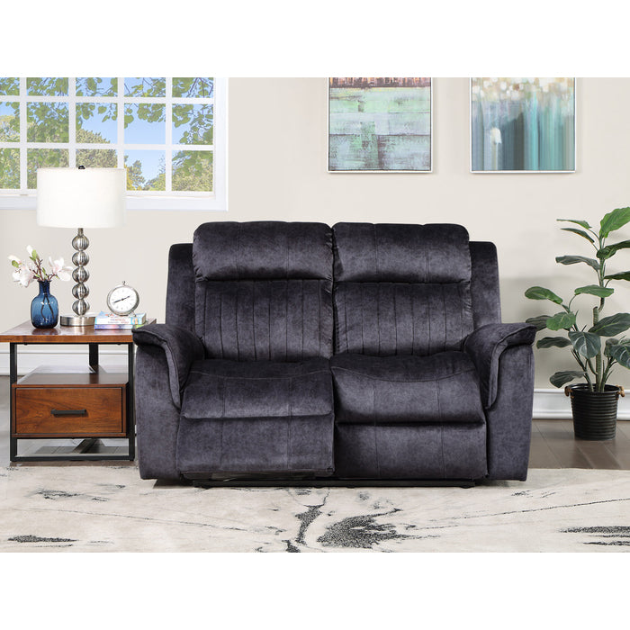 Brand New Fabric Manual Recliners Loveseat (Dark Grey or Blue Grey)