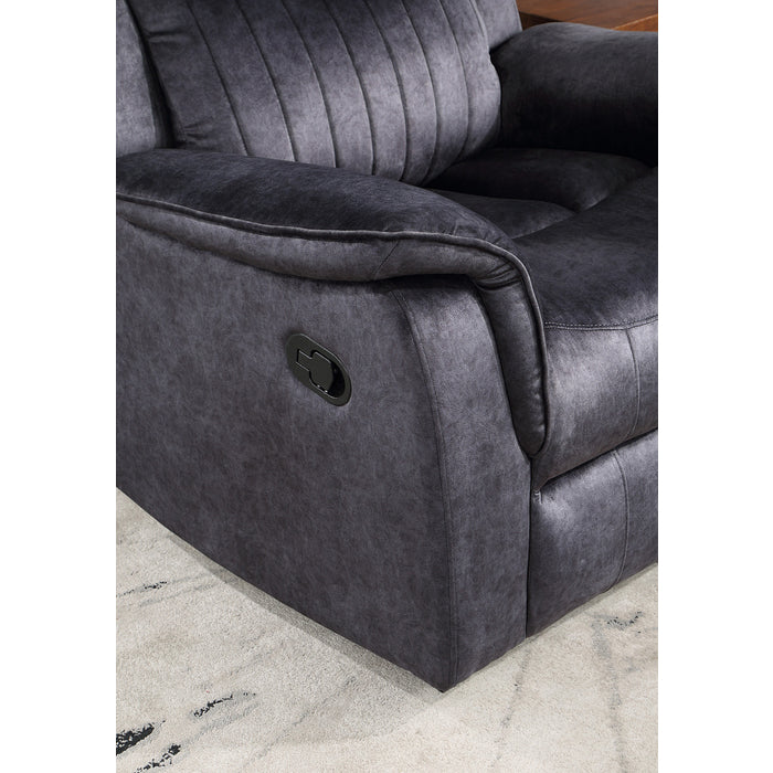 Brand New 3pc Reclining Sofa Set (Dark Grey/ Blue Grey)