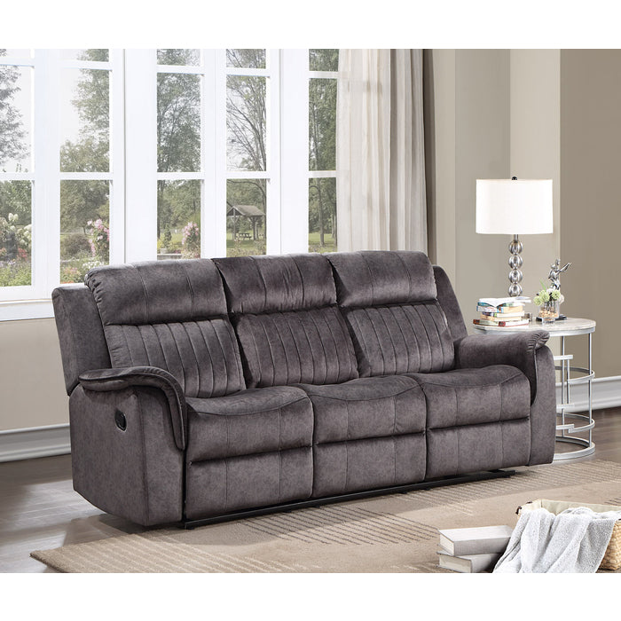 Brand New 3pc Reclining Sofa Set (Dark Grey/ Blue Grey)