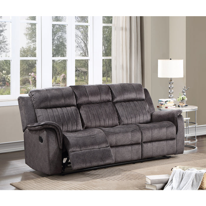 Brand New Fabric Manual Recliners Sofa w/ Drop Down Tray (Dark Grey or Blue Grey)