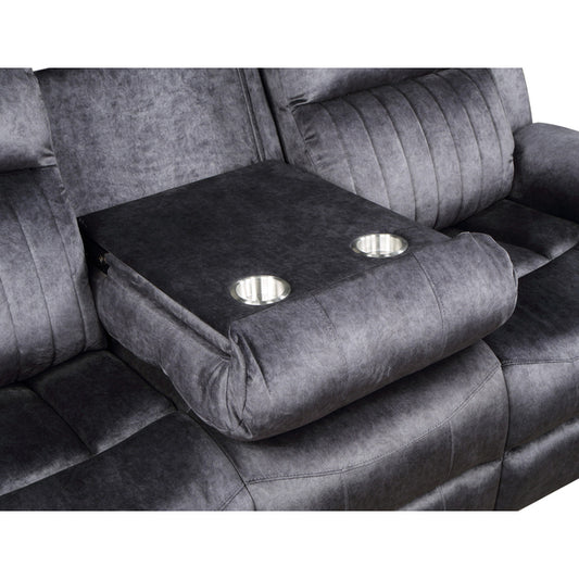 Brand New Power Fabric Power Recliners Sofa w/ Drop Down Tray (2 Colors)