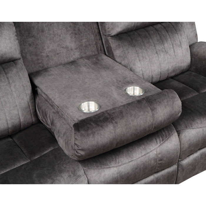 Brand New Power Fabric Power Recliners Sofa w/ Drop Down Tray (2 Colors)