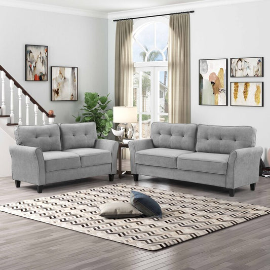 Brand New Grey 2pc Sofa Set (Light or Dark Grey)