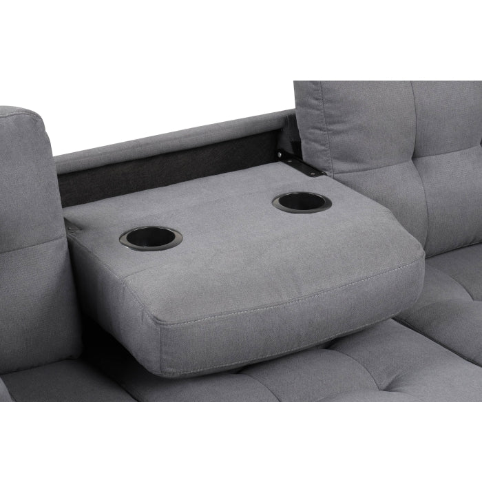 Brand New Fabric Reversible Sectional Sofa & Ottoman w/ Throw Pillows (3 Colors)