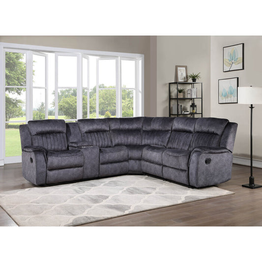 Brand New Blue Grey Modular Reclining Sectional