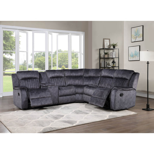 Brand New Blue Grey Modular Reclining Sectional