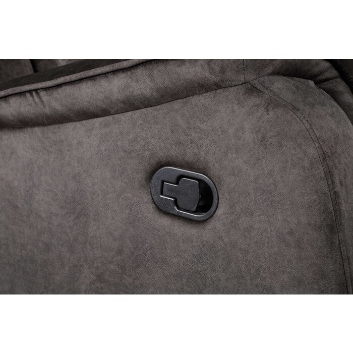 Brand New DARK GRAY Fabric Reversible Sectional Sofa Manual Recliners