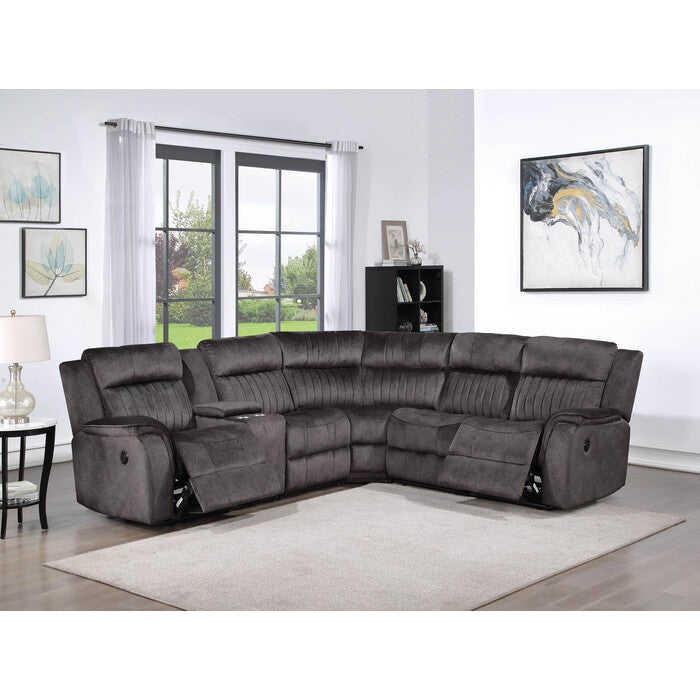 Brand New Fabric Reversible Sectional Sofa Power Recliners (2 Colors)