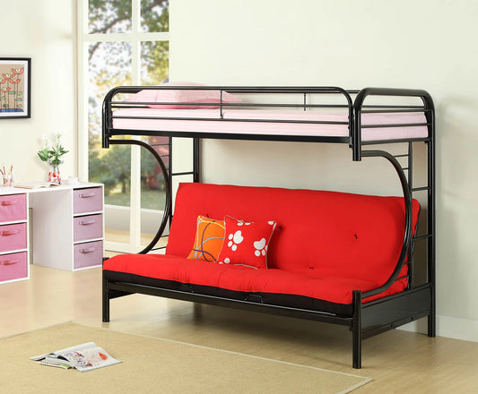 Brand New Metal C-Style Twin/Full-Futon Bunkbed