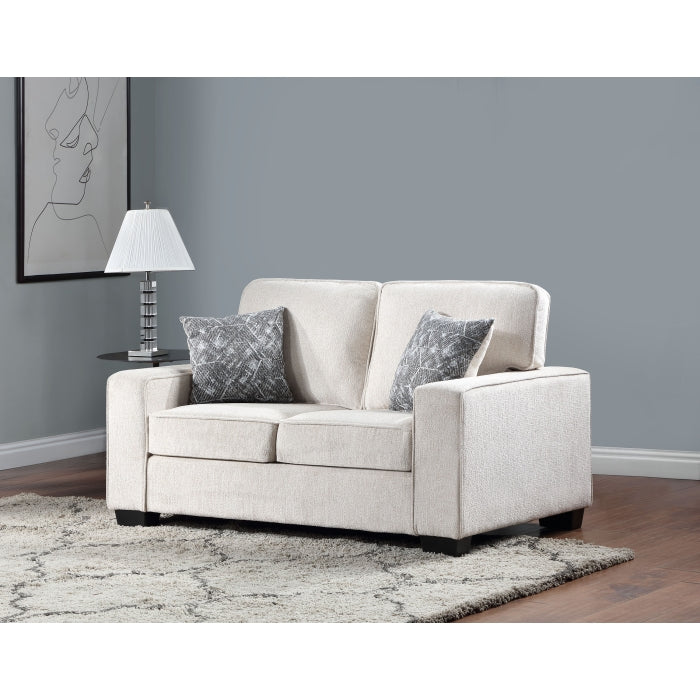 Brand New 2pc Fabric Plushy Cushioned Square Arm Sofa Set (3 Colors)