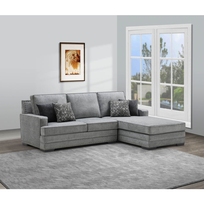 Brand New Light Grey Sectional Sofa (Left or Right Facing Chaise)